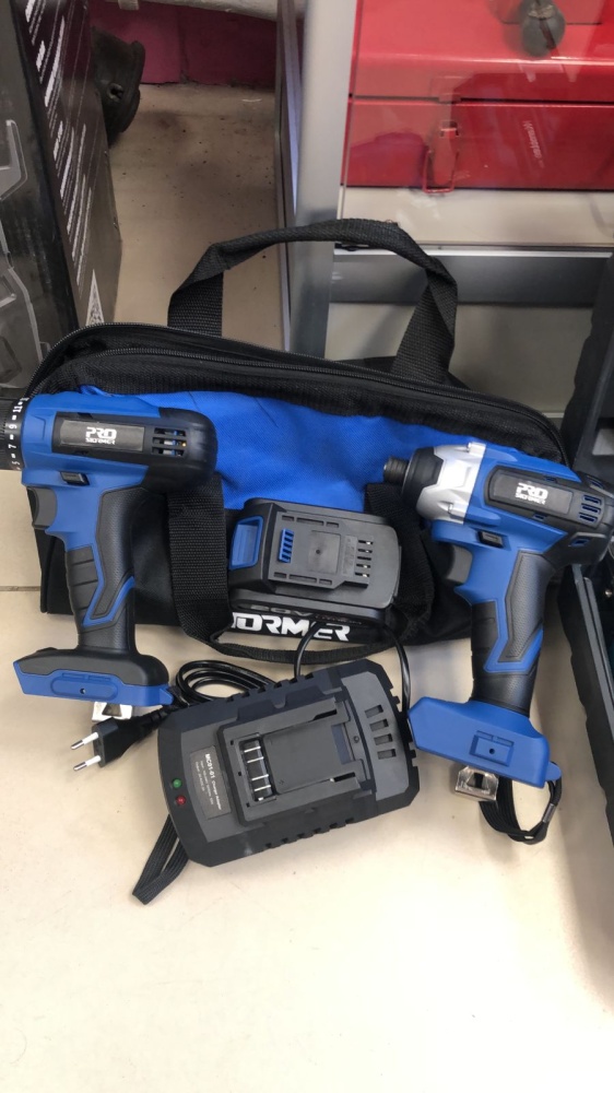 Набор гайковёрт+шуроповерт АКБ